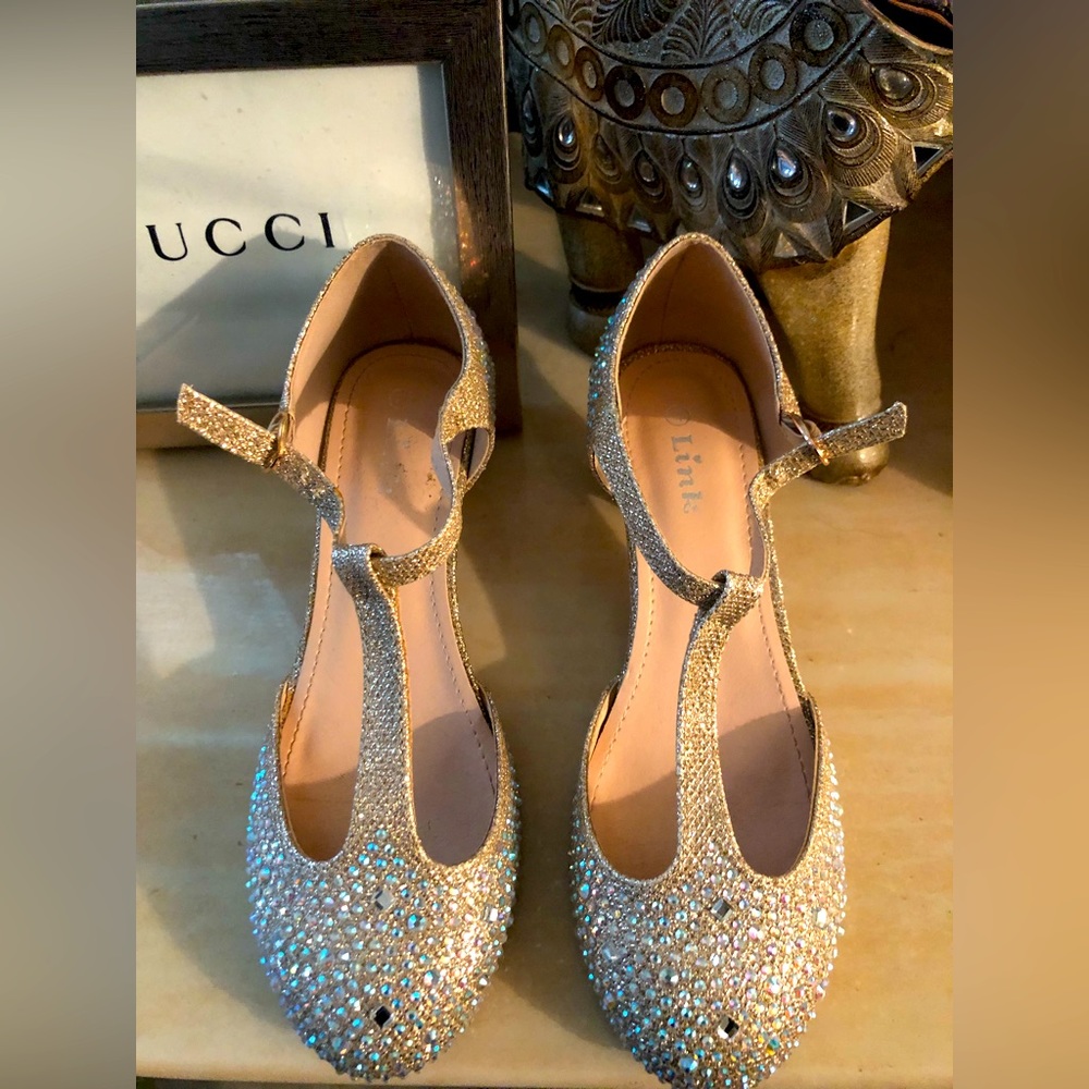 Girls Crystal Rhinestone Shoes